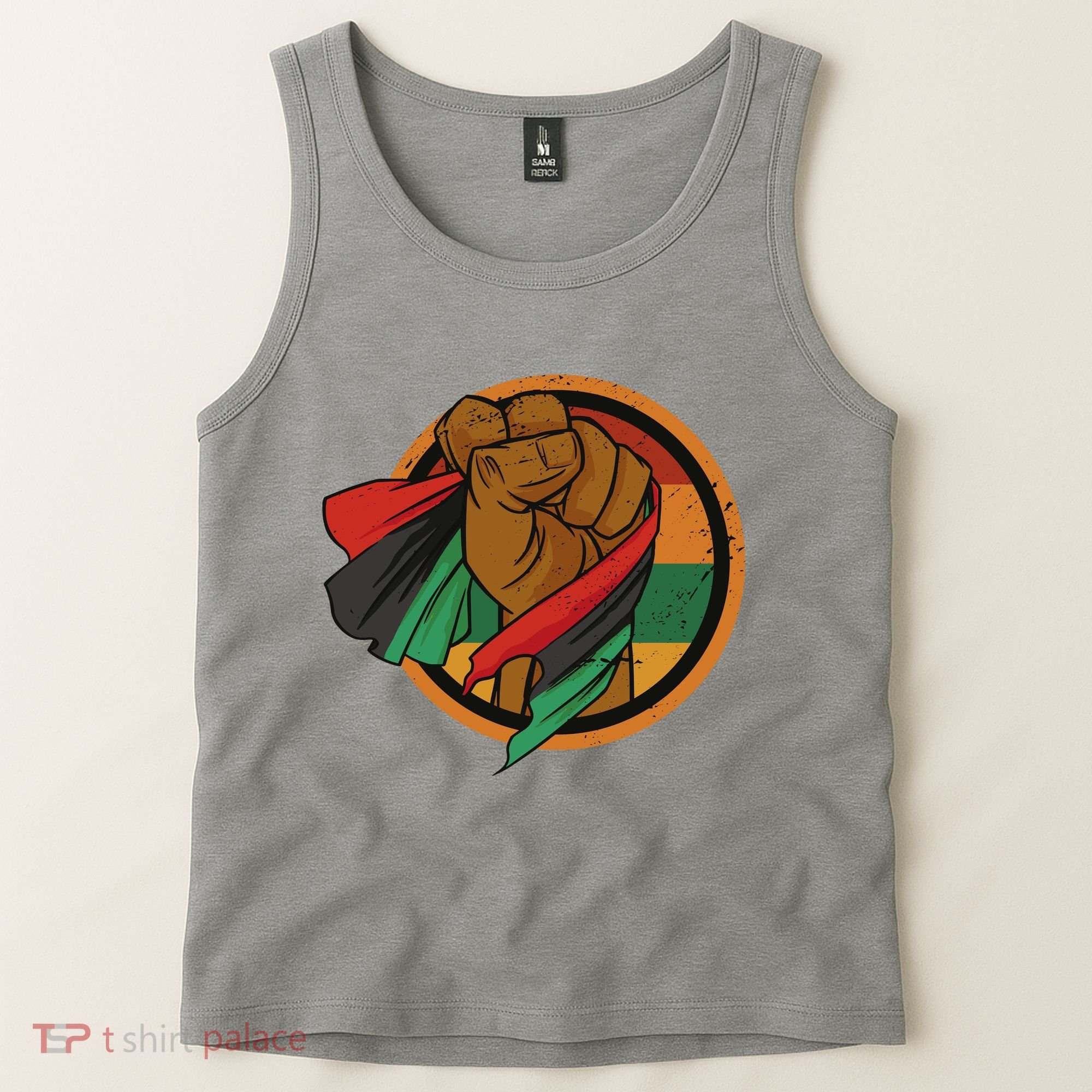 African Flag Hand Tank Top