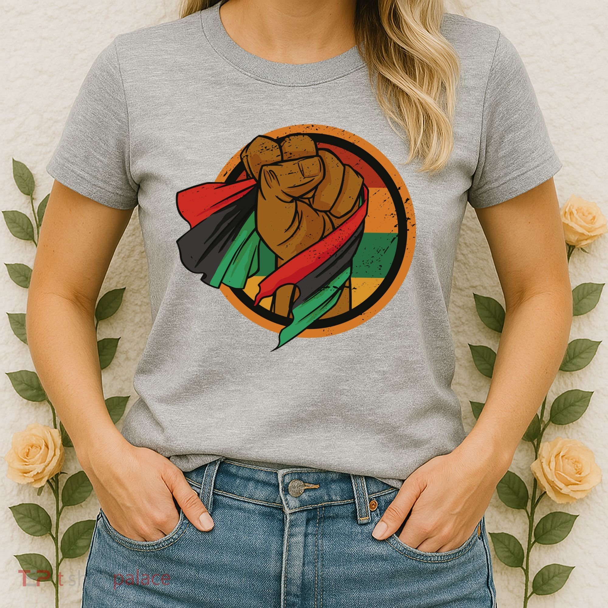 African Flag Hand Women's T-Shirt
