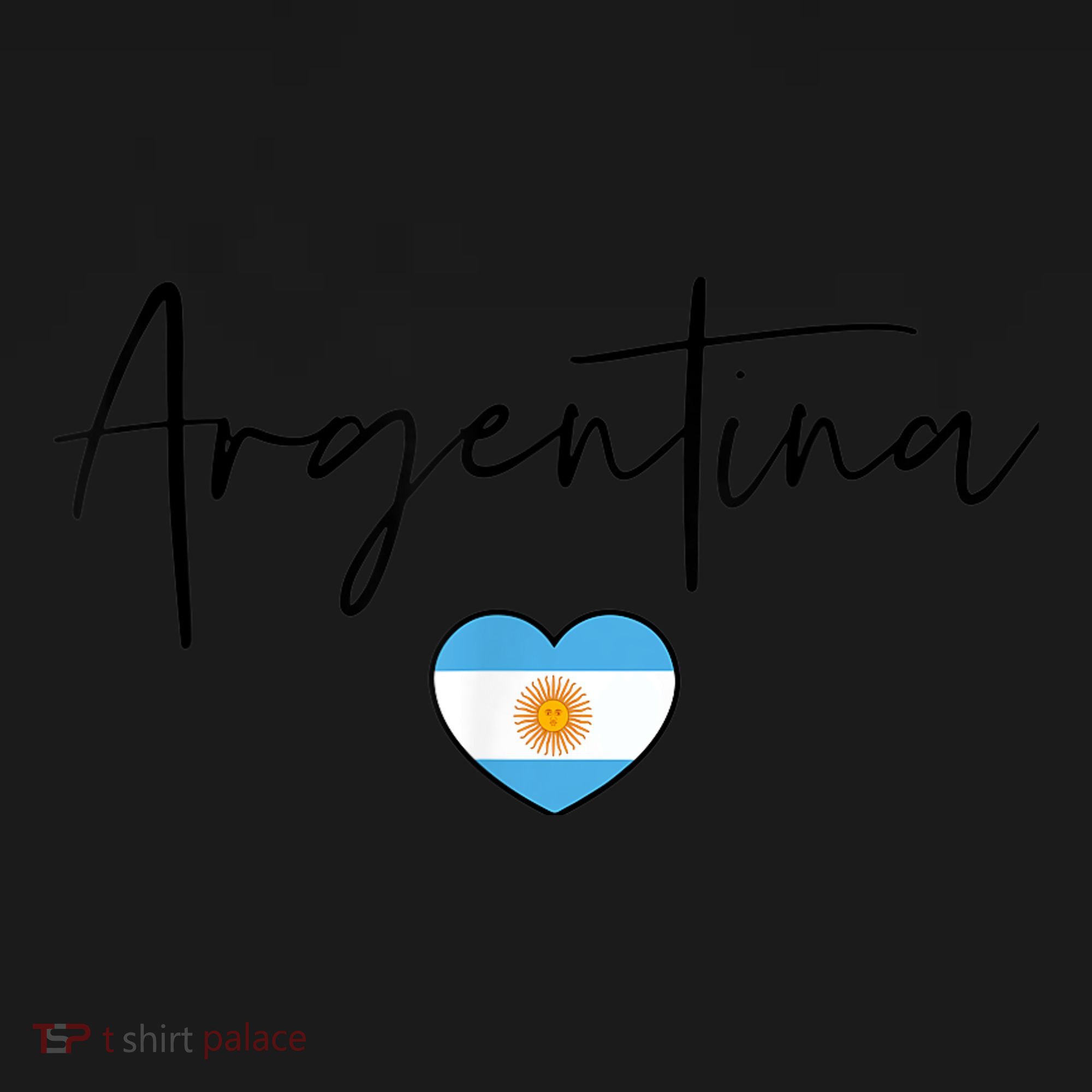 Argentina Flag Heart Argentina Soccer Jersey South America T-Shirt