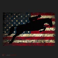 American Flag Horse Riding Show Jumping Women's Sweatshirt thumb 2