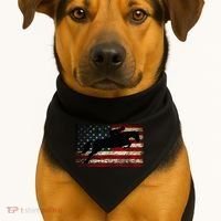 American Flag Horse Riding Show Jumping USA-Made Doggie Bandana thumb 1