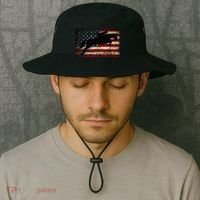 American Flag Horse Riding Show Jumping Bucket Hat thumb 2