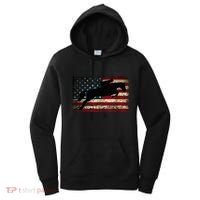American Flag Horse Riding Show Jumping Women's Hoodie thumb 0