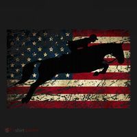 American Flag Horse Riding Show Jumping Women's Hoodie thumb 2