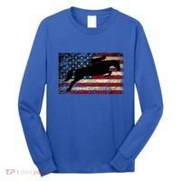 American Flag Horse Riding Show Jumping Long Sleeve Shirt thumb 0