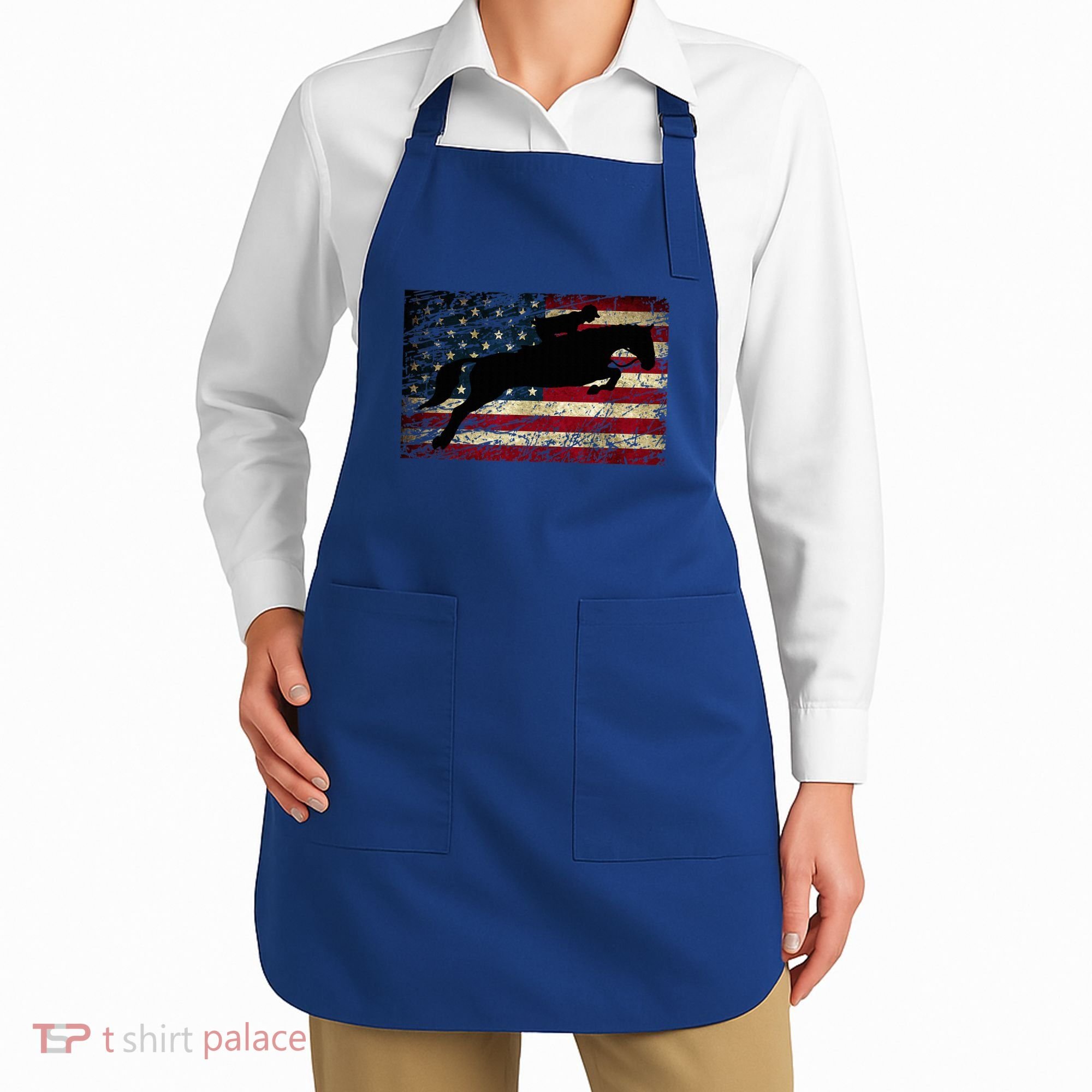 American Flag Horse Riding Show Jumping Apron