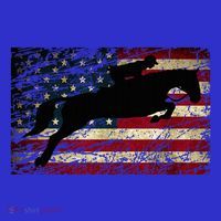 American Flag Horse Riding Show Jumping Sweatshirt thumb 3