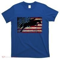 American Flag Horse Riding Show Jumping T-Shirt thumb 0