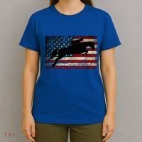 American Flag Horse Riding Show Jumping T-Shirt thumb 4
