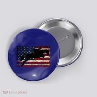 American Flag Horse Riding Show Jumping Button thumb 0