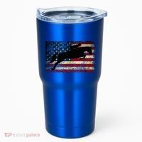 American Flag Horse Riding Show Jumping Tumbler thumb 0