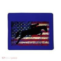 American Flag Horse Riding Show Jumping Mousepad thumb 0
