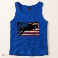 American Flag Horse Riding Show Jumping Tank Top thumb 2