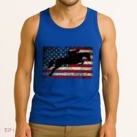 American Flag Horse Riding Show Jumping Tank Top thumb 3