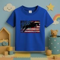American Flag Horse Riding Show Jumping Toddler T-Shirt thumb 3