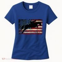 American Flag Horse Riding Show Jumping Women's T-Shirt thumb 0