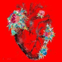 Anatomical Flower Heart Santa Hat thumb 1