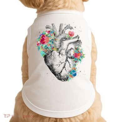 Anatomical Flower Heart Doggie Tank