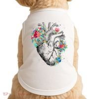 Anatomical Flower Heart Doggie Tank thumb 0