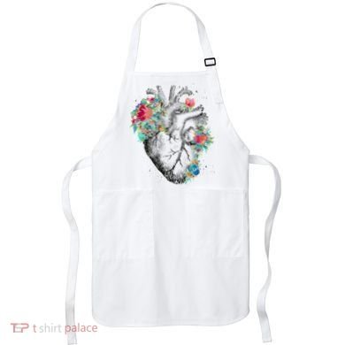 Anatomical Flower Heart Apron