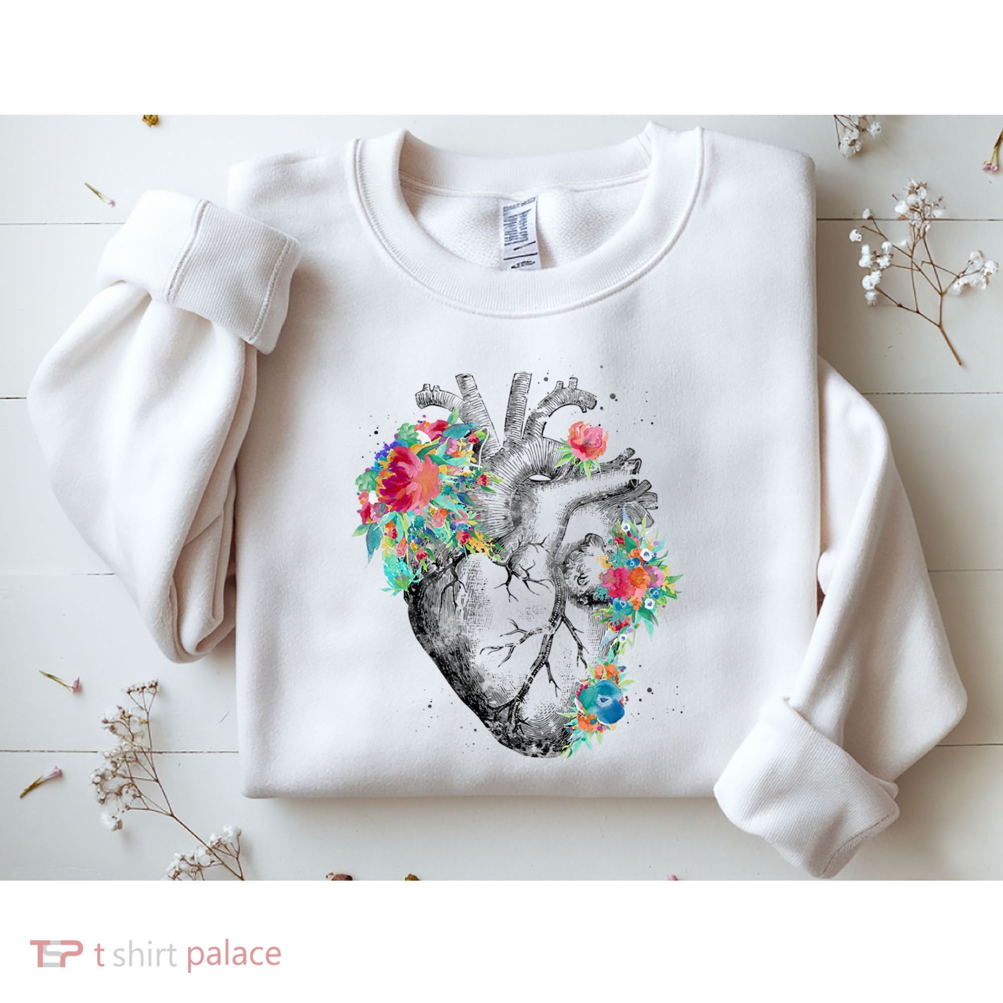 Anatomical Flower Heart Sweatshirt
