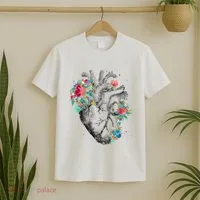 Anatomical Flower Heart T-Shirt thumb 2
