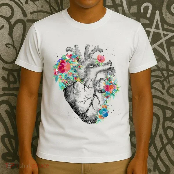 Anatomical Flower Heart T-Shirt