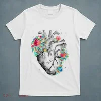 Anatomical Flower Heart T-Shirt thumb 5