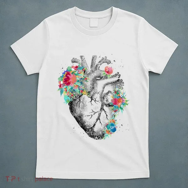 Anatomical Flower Heart T-Shirt