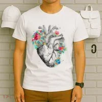 Anatomical Flower Heart T-Shirt thumb 6