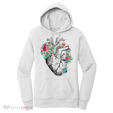 Anatomical Flower Heart Women's Hoodie