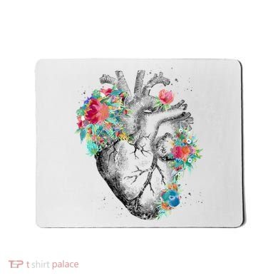Anatomical Flower Heart Mousepad
