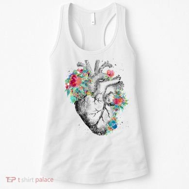 Anatomical Flower Heart Women's Tank Top