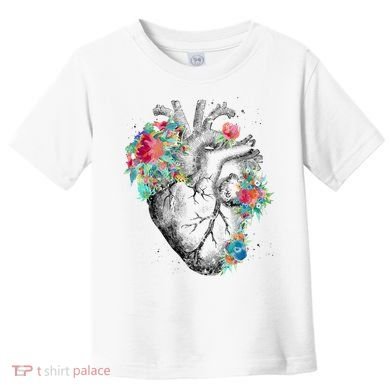 Anatomical Flower Heart Toddler T-Shirt