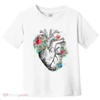 Anatomical Flower Heart Toddler T-Shirt thumb 0