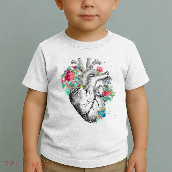 Anatomical Flower Heart Toddler T-Shirt
