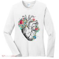 Anatomical Flower Heart Women's Long Sleeve Shirt thumb 0
