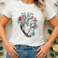 Anatomical Flower Heart Women's T-Shirt thumb 2