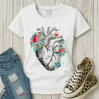 Anatomical Flower Heart Women's T-Shirt thumb 3