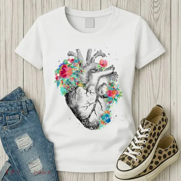 Anatomical Flower Heart Women's T-Shirt