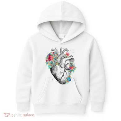 Anatomical Flower Heart Kids Hoodie