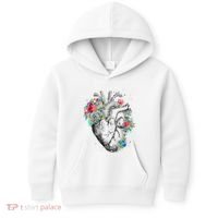 Anatomical Flower Heart Kids Hoodie thumb 0