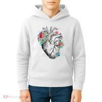 Anatomical Flower Heart Kids Hoodie thumb 4