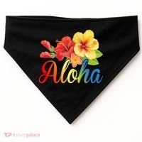 Aloha Floral Hawaiian Tropical USA-Made Doggie Bandana thumb 0