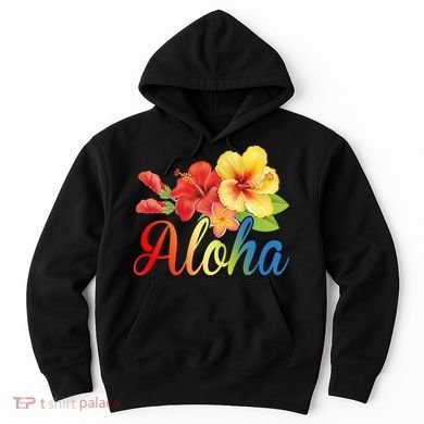 Aloha Floral Hawaiian Tropical Hoodie