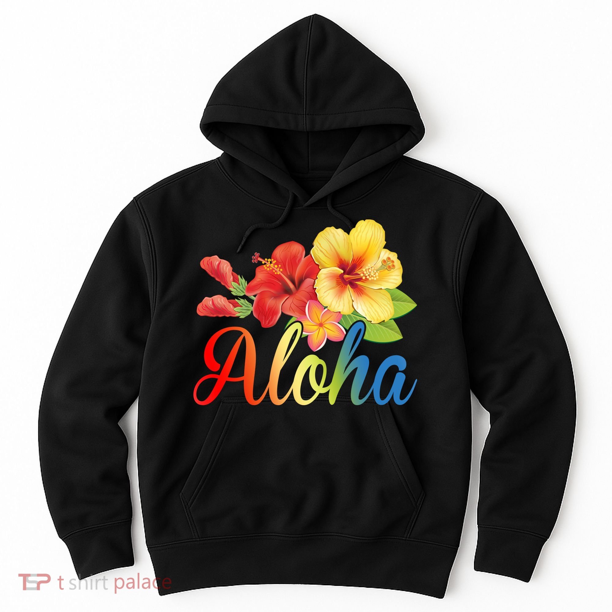 Aloha Floral Hawaiian Tropical Hoodie