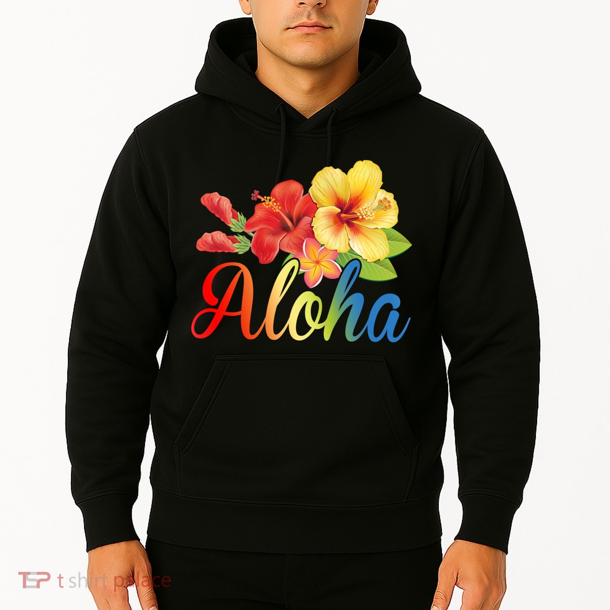 Aloha Floral Hawaiian Tropical Hoodie