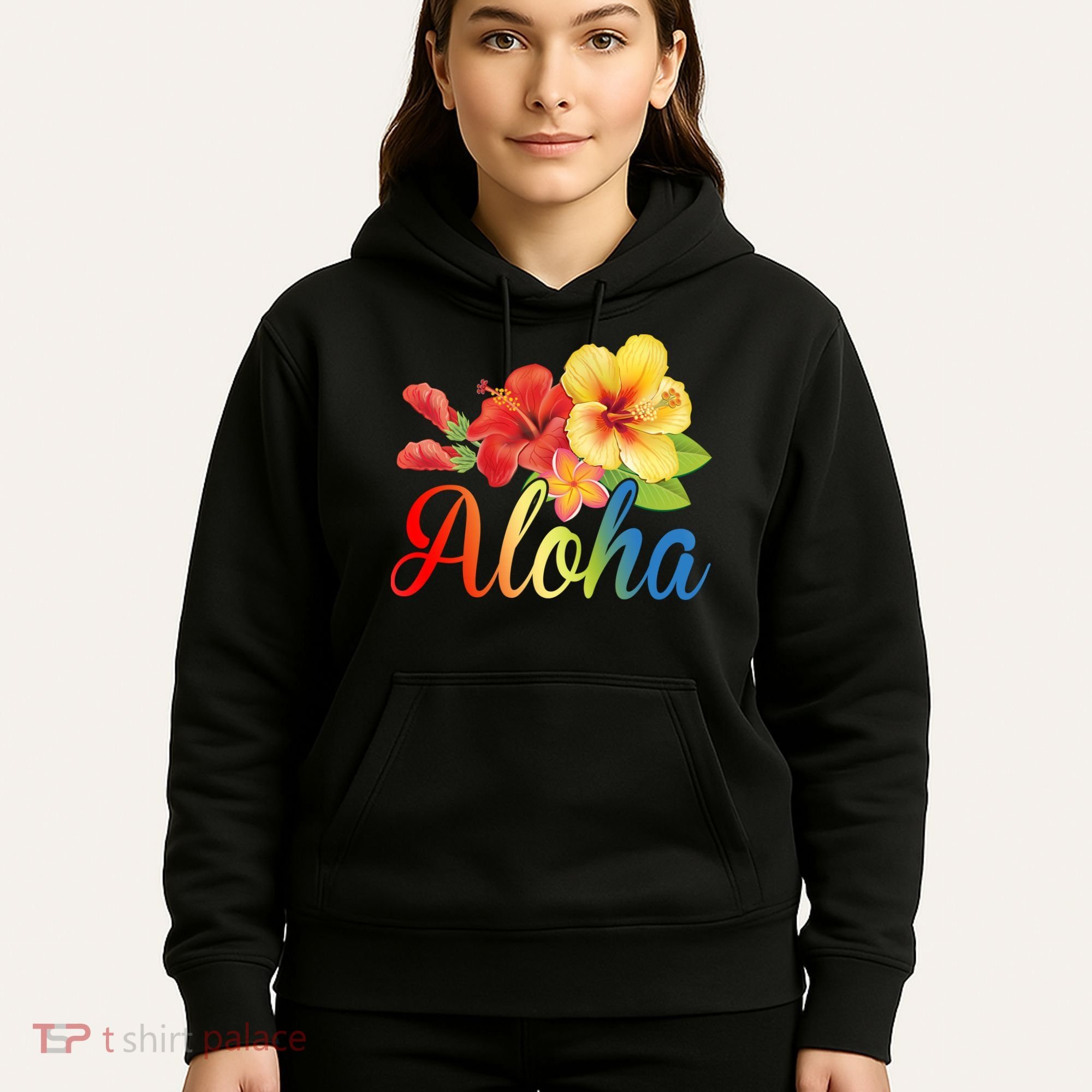 Aloha Floral Hawaiian Tropical Hoodie