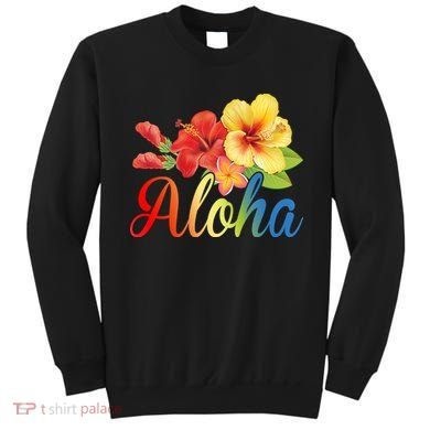 Aloha Floral Hawaiian Tropical Sweatshirt