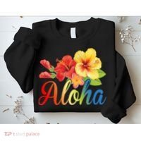 Aloha Floral Hawaiian Tropical Sweatshirt thumb 2